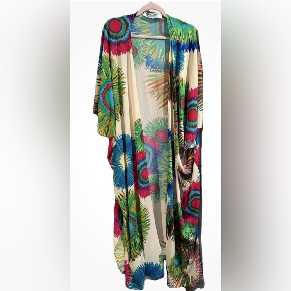 Vibrant Multicolor Swim Coverup